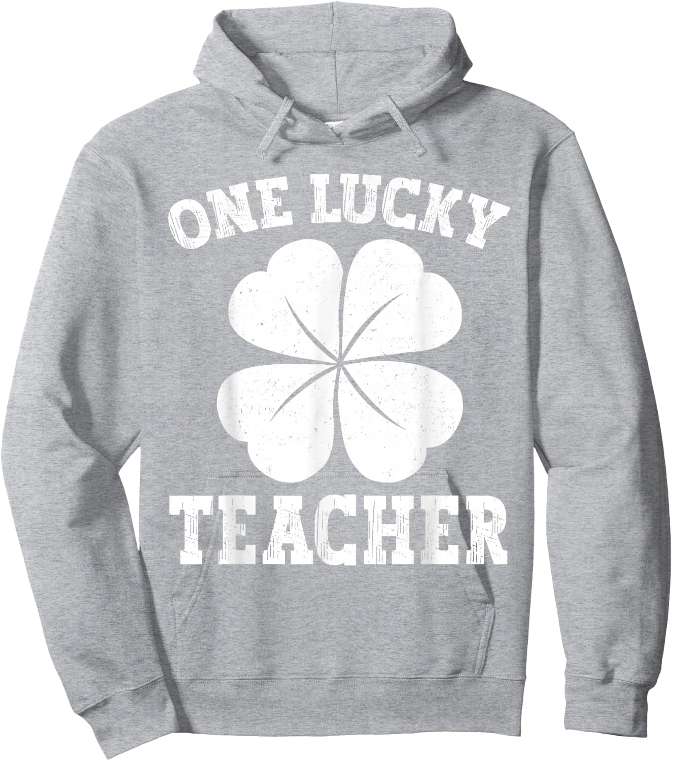 Vintage One Lucky Teacher Green St Patrick's Day Teacher Hoodie - Hoodie | Ash