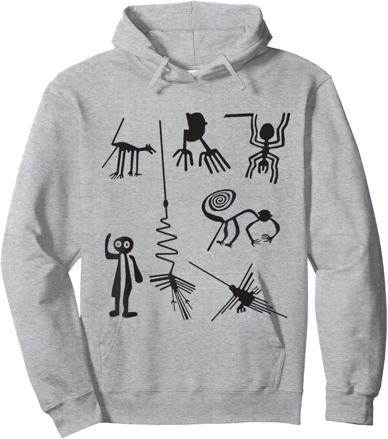 Nazca Lines Ancient UFO Aliens Extraterrestrial Art Hoodie - Hoodie | Ash