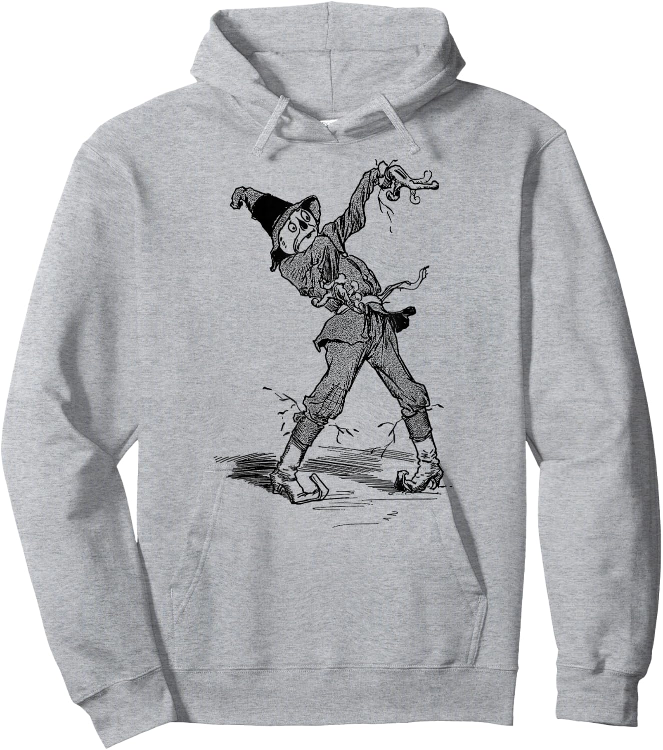 The Land of OZ Vintage Art Halloween Wizard of OZ Scarecrow Hoodie - Hoodie | Ash