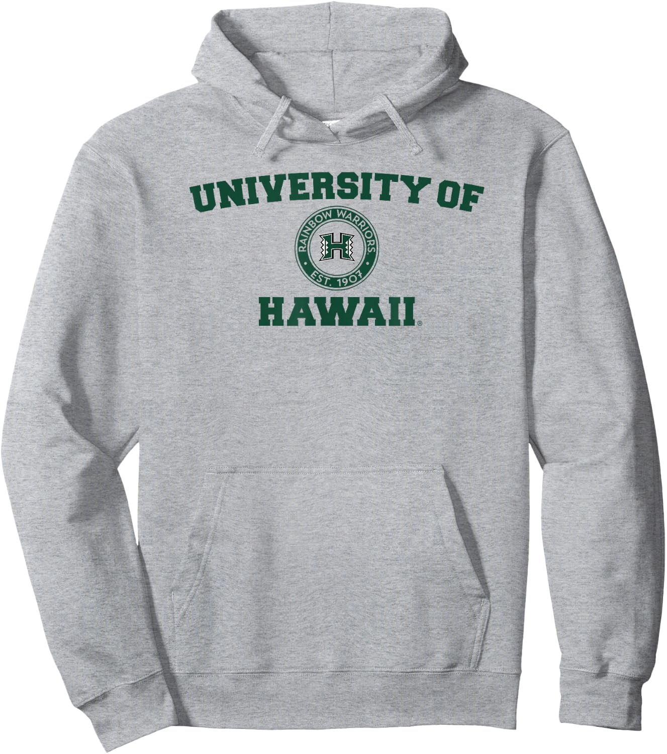 University of Hawaii Rainbow Warriors Circle Logo Hoodie - Hoodie | Ash