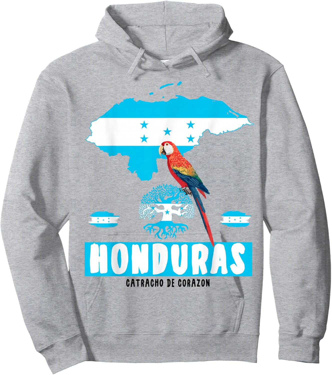 Honduras Roots Outfit Ideas & Honduran Flag Hoodie - Hoodie | Ash