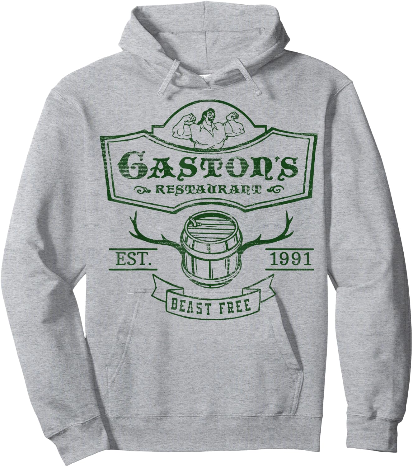 Disney Beauty and the Beast Gaston's Pub Graphic Hoodie - Hoodie | Ash