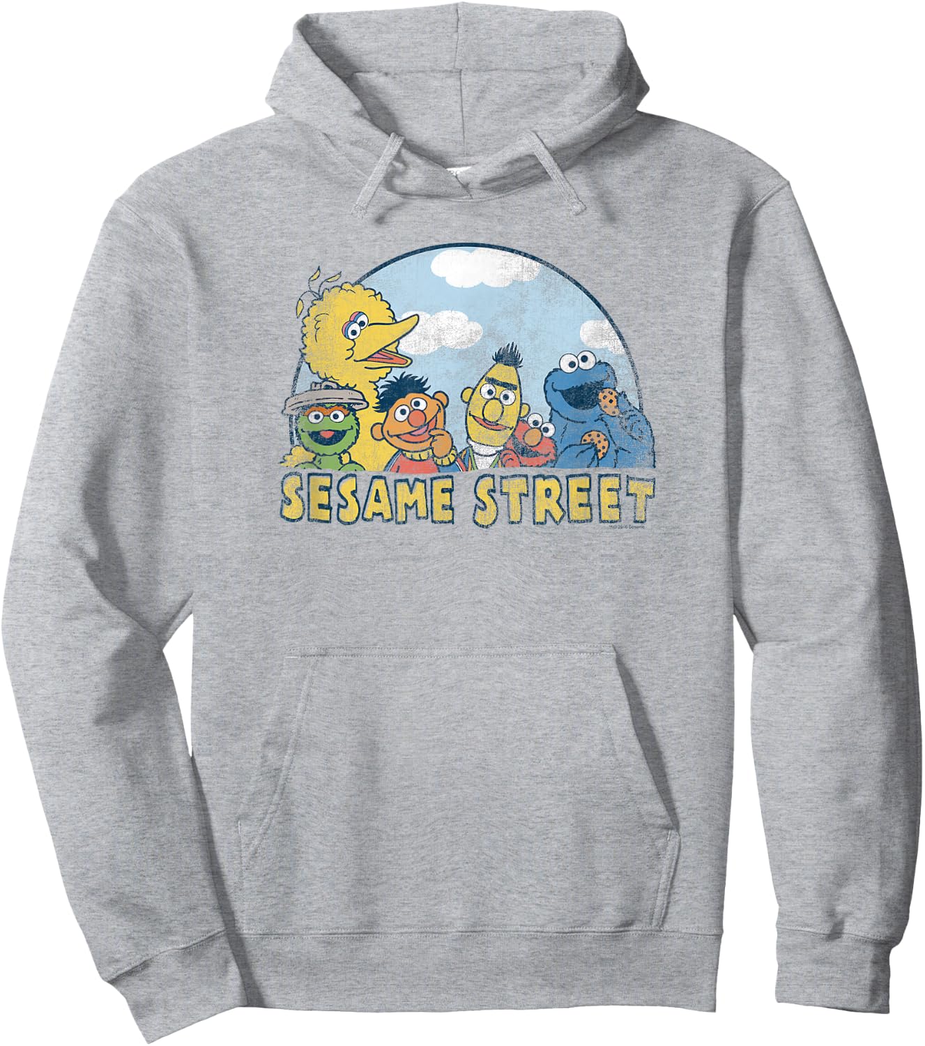 Sesame Street Group T Shirt Hoodie - Hoodie | Ash