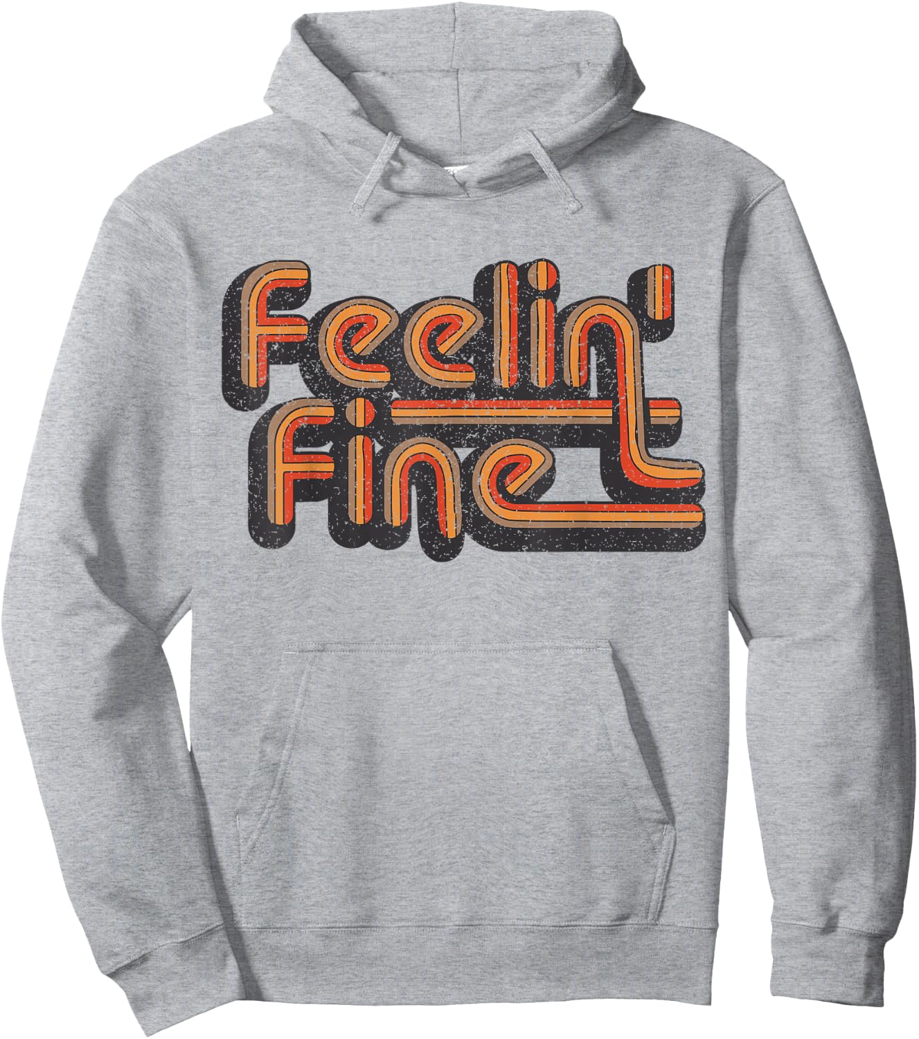 Feelin' Fine 70's Vintage Retro Groovy Feeling Hoodie - Hoodie | Ash
