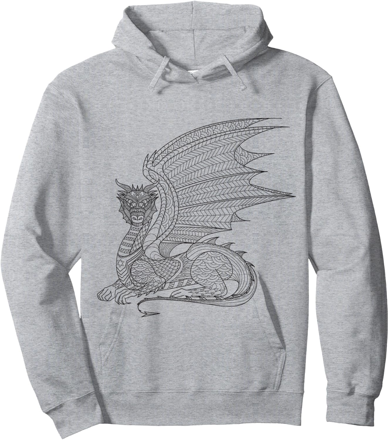Magical Dragon - Color Your Own Colorific Design Hoodie - Hoodie | Ash
