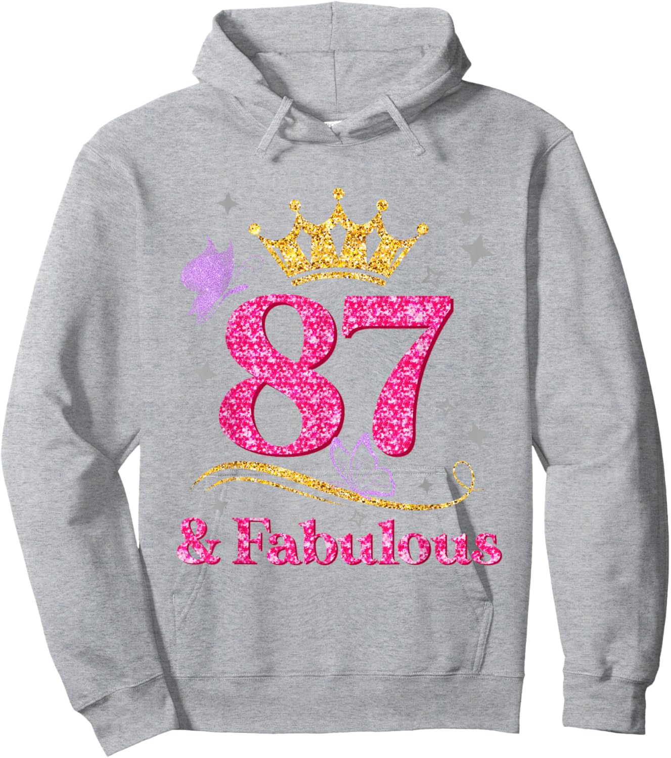87th Birthday 87 And Fabulous 87 Years Old Birthday Gifts Hoodie - Hoodie | Ash