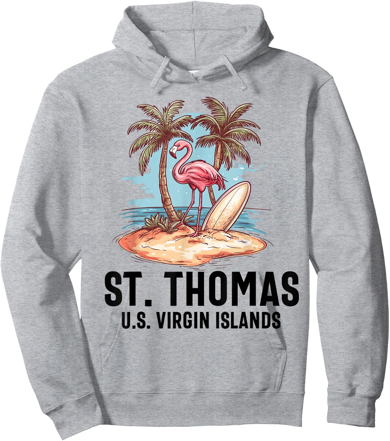 St. Thomas U.S.V.I. US Virgin Island Souvenir Vacation Hoodie - Hoodie | Ash
