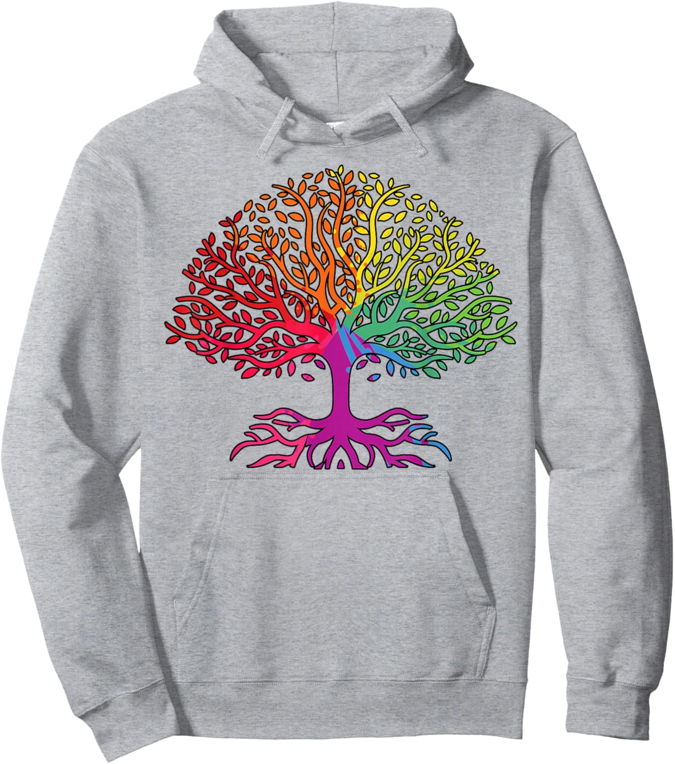 Rainbow Flag Tree of Life LGBT Gay Pride Month LGBTQ Ally Hoodie - Hoodie | Ash