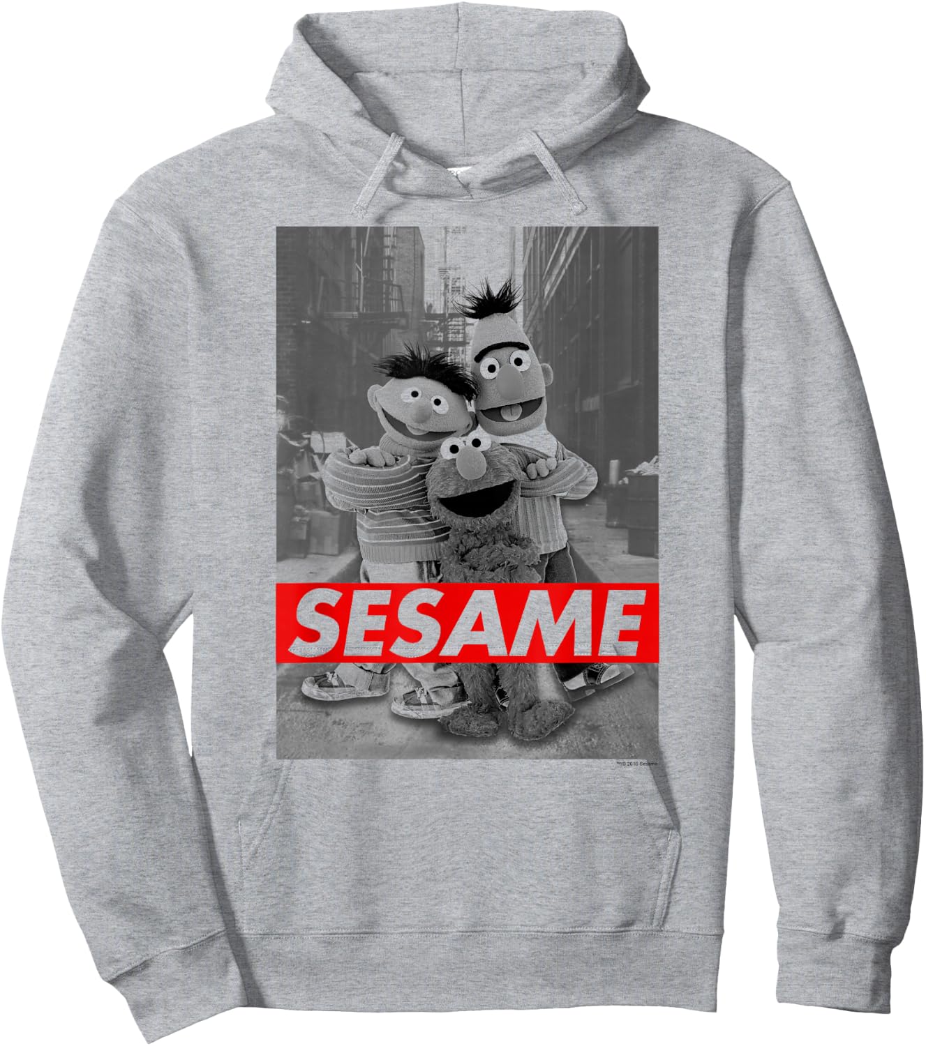 Sesame Street Sesame T Shirt Hoodie - Hoodie | Ash