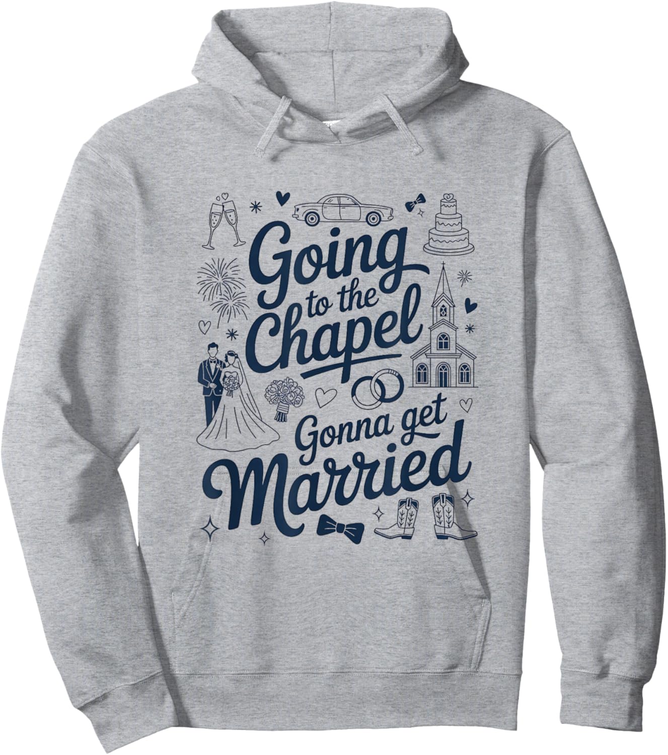 Bride Bridal Going To The Chapel Gonna Get Married Wedding Hoodie - Hoodie | Ash