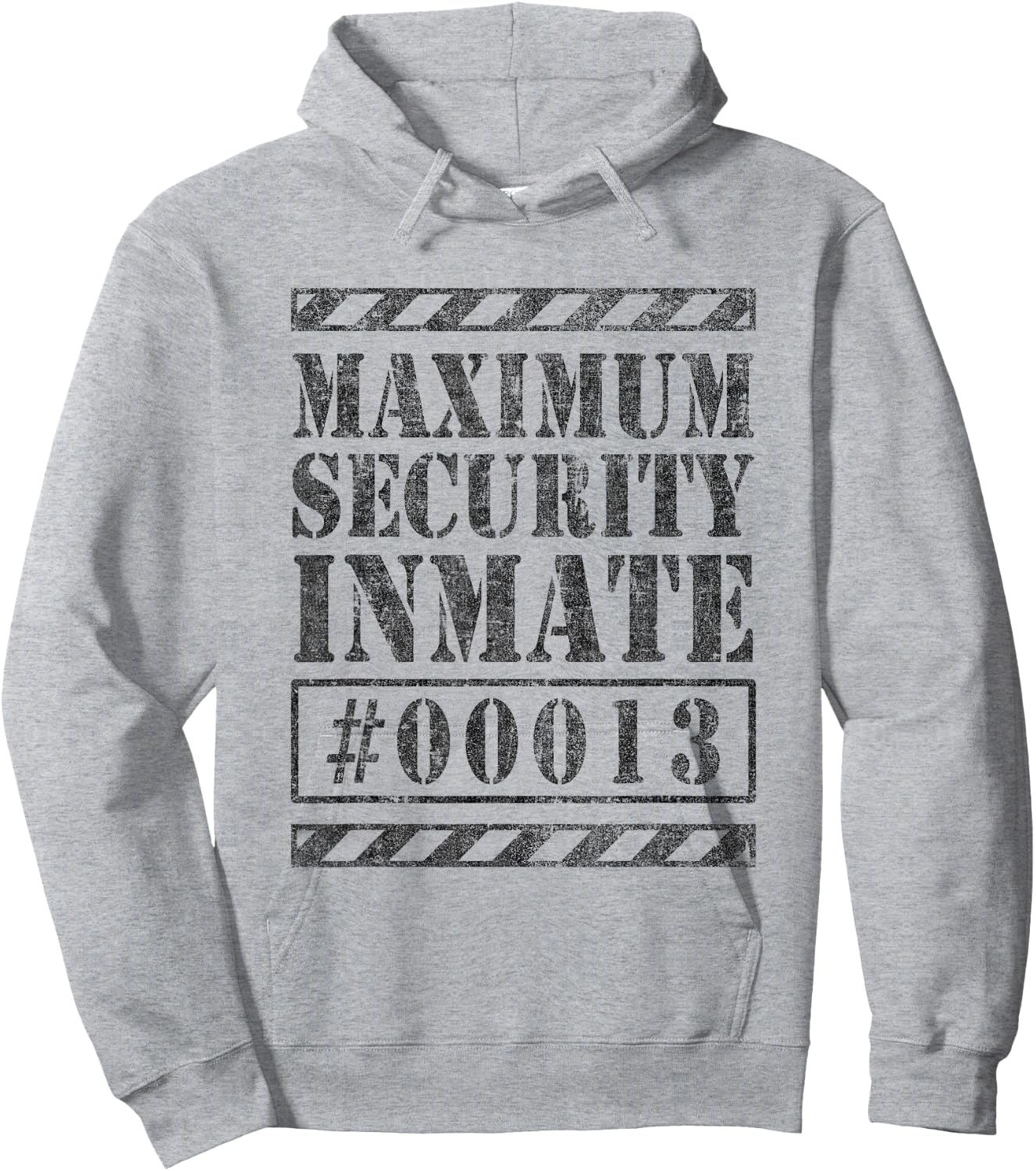 Escaped Maximum Security Inmate Convict Costume Shirt #13 Hoodie - Hoodie | Ash