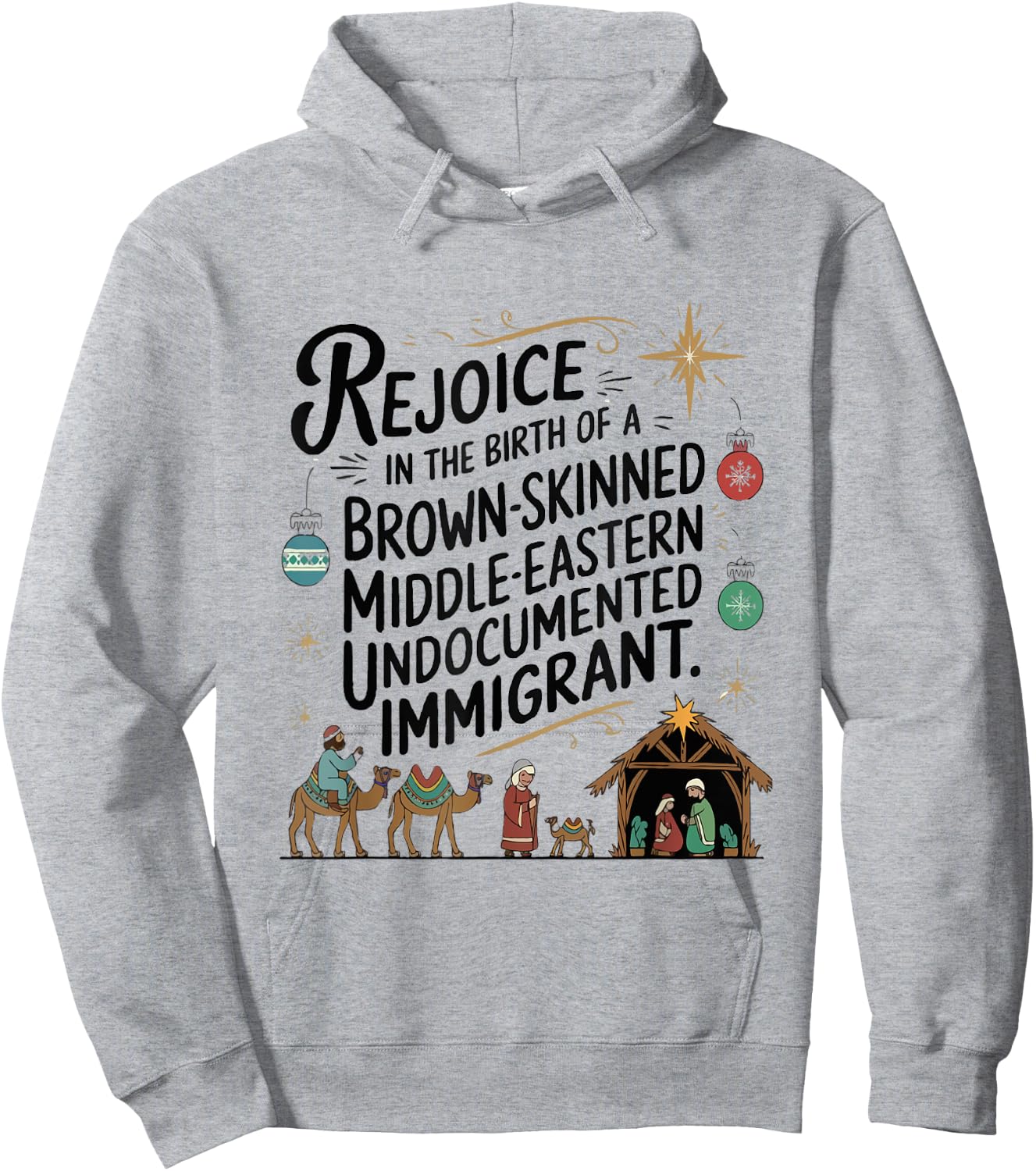 Rejoice In The Birth Of A Brown Skinned Jesus Wasn't White Hoodie - Hoodie | Ash
