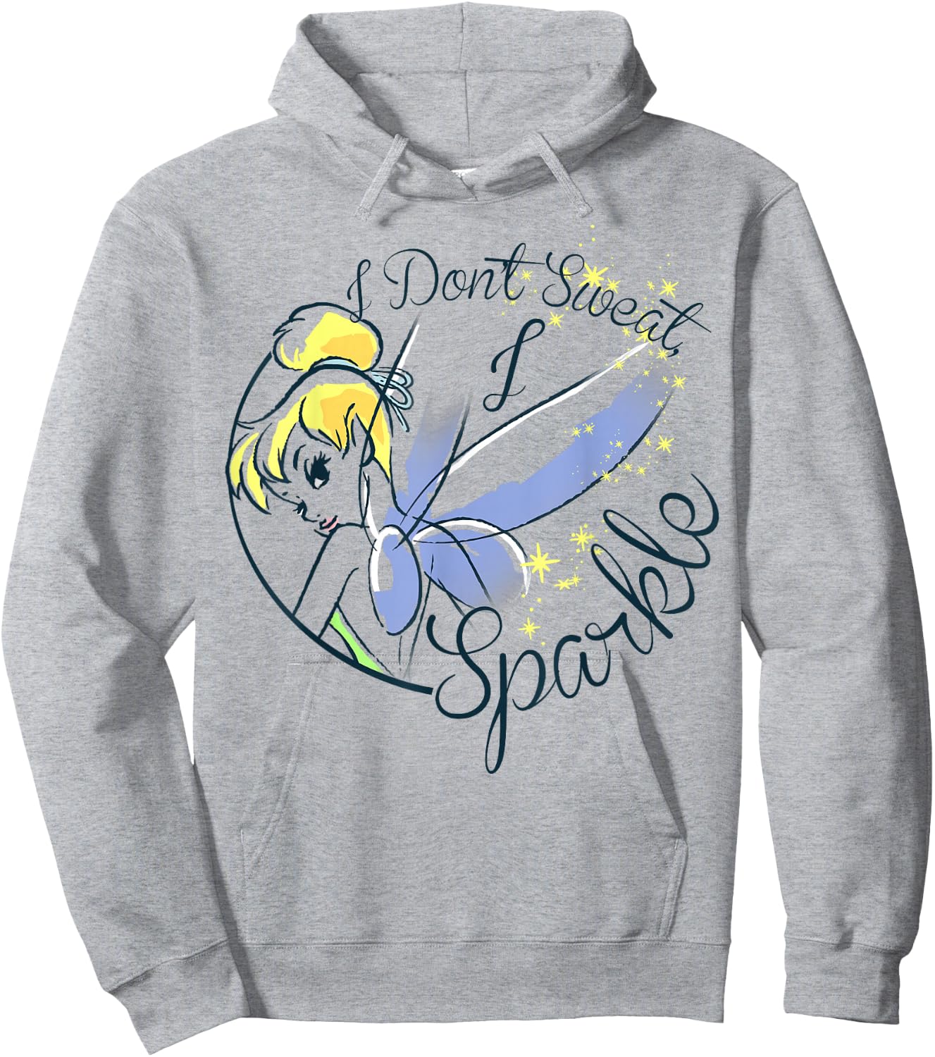 Disney Peter Pan Tinkerbell Sweat Sparkle Graphic Hoodie - Hoodie | Ash