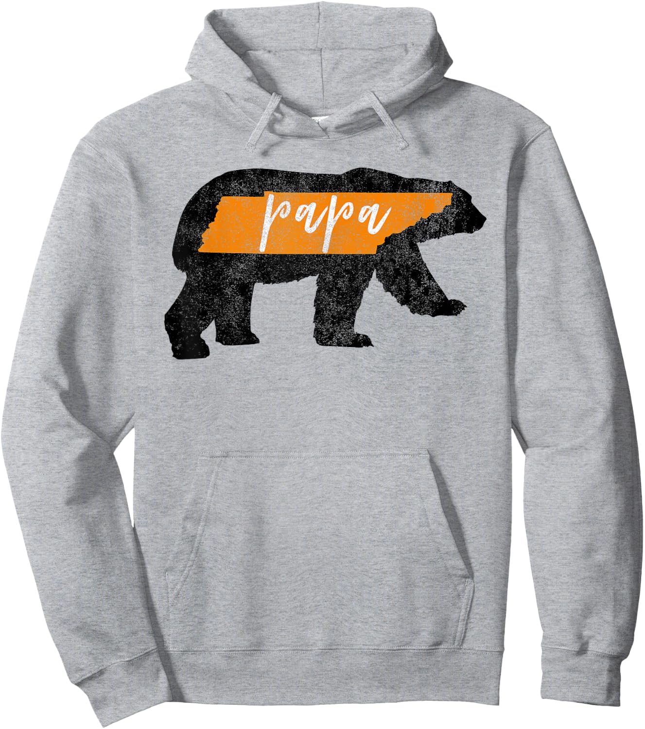 Papa Bear Tennessee State Flag Vintage Dad Shirt Hoodie - Hoodie | Ash