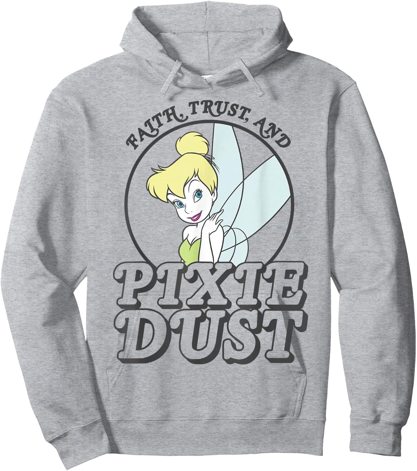 Disney Peter Pan Tinker Bell Faith Trust Pixie Dust Hoodie - Hoodie | Ash