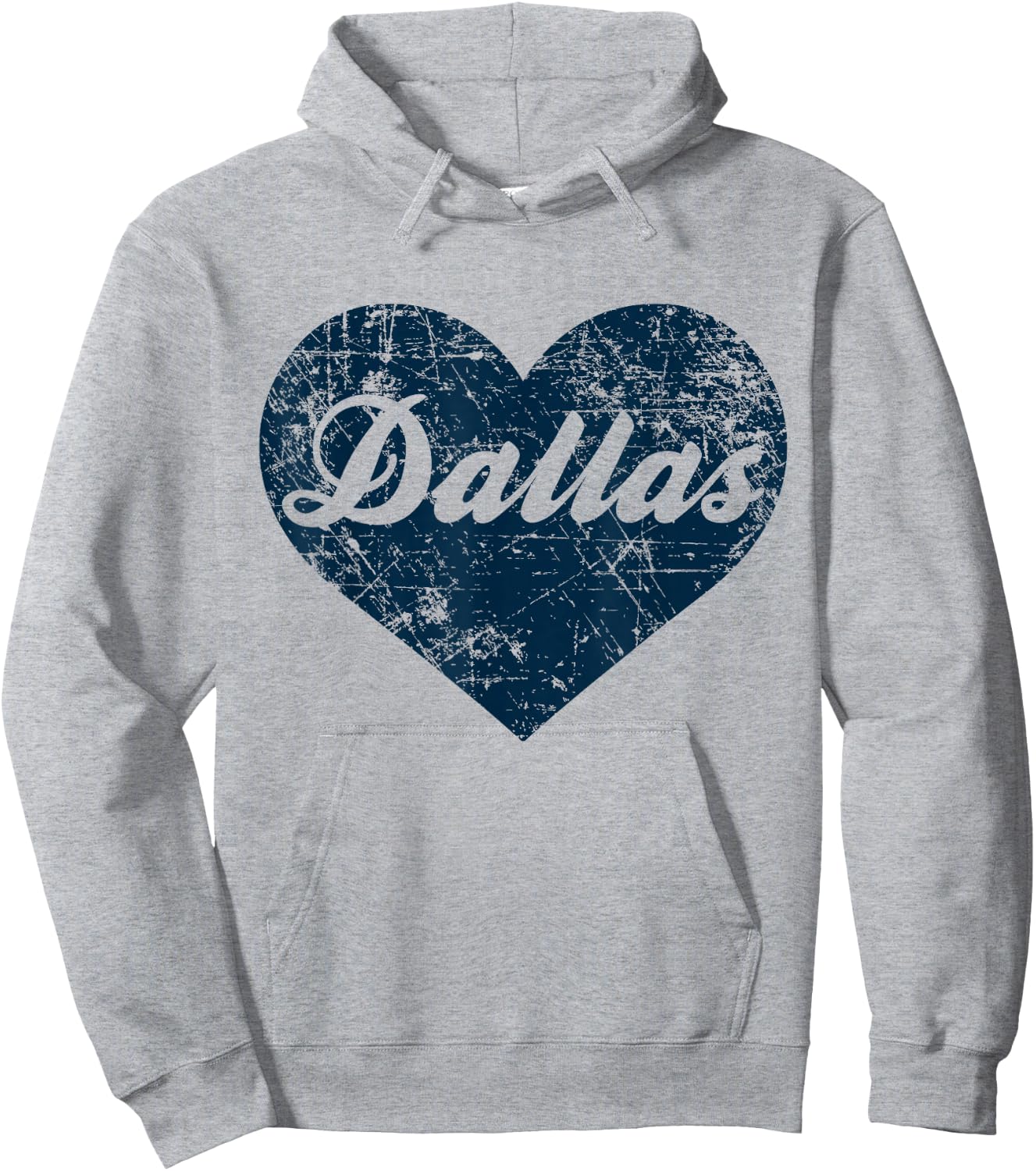Dallas Heart Texas Gift Hoodie - Hoodie | Ash