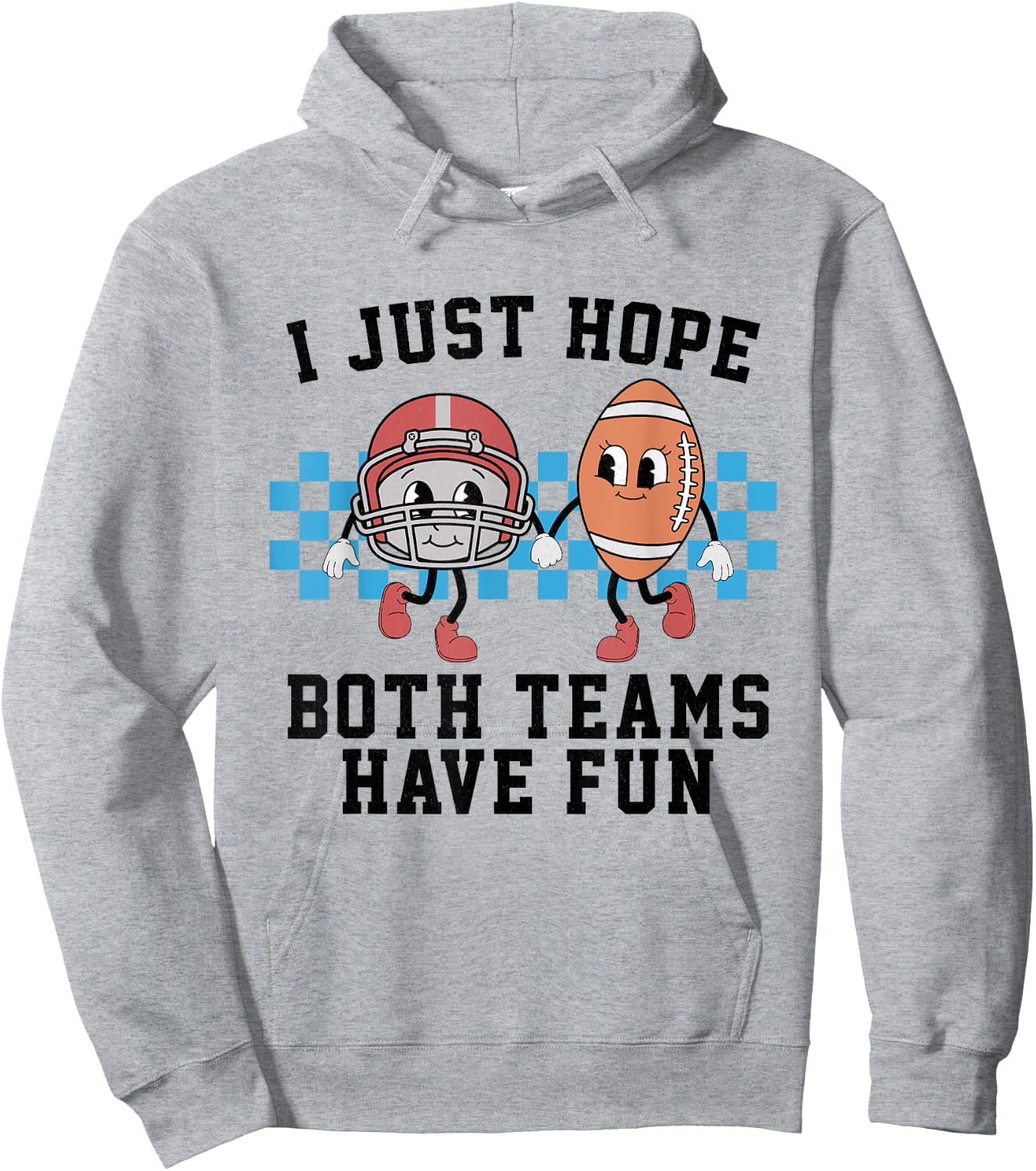 Both Teams Have Fun Cool Football Season Funny Gameday Retro Hoodie - Hoodie | Ash