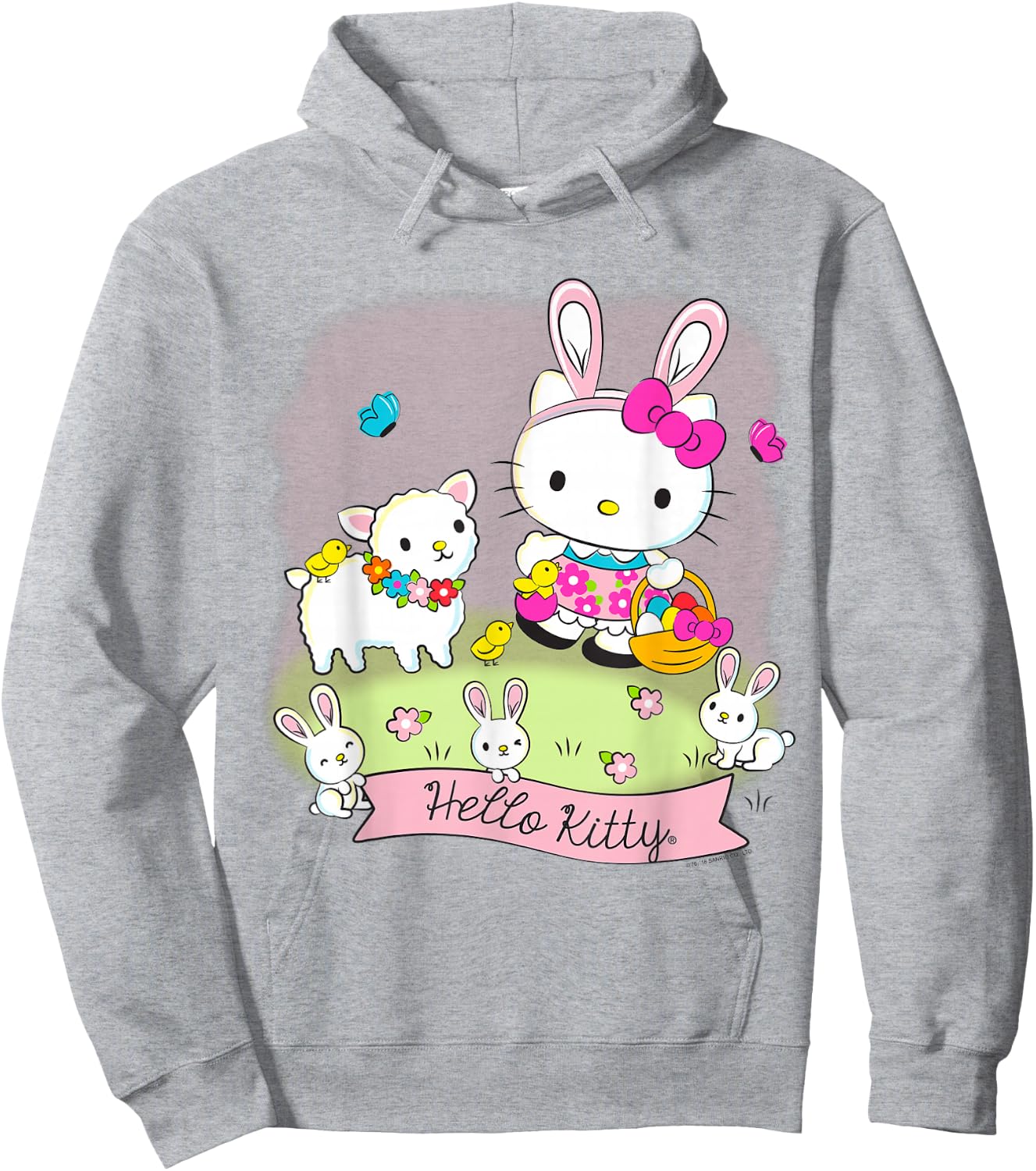 Hello Kitty and Friends Easter Scene Shirt Hoodie - Hoodie | Ash