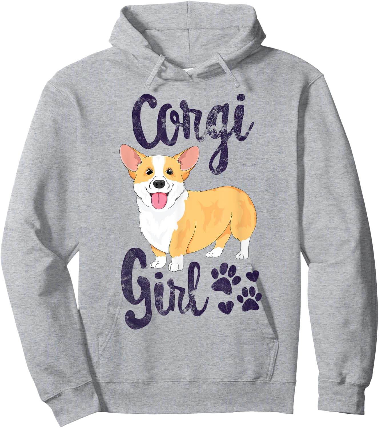 Corgi Girl Women Puppy Mom Dog Mama Lover Gift Hoodie - Hoodie | Ash