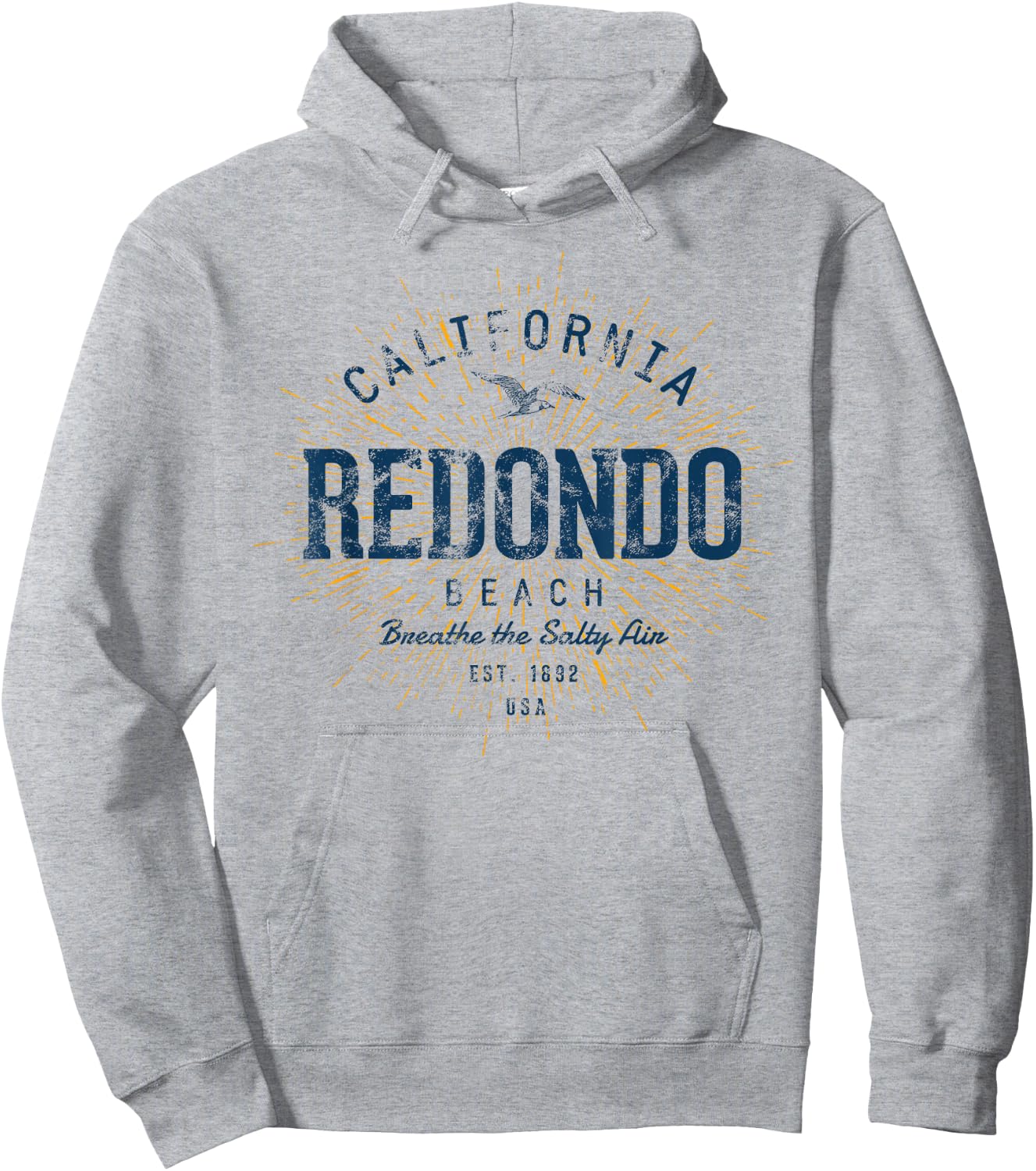 Vintage Redondo Beach Retro Hoodie - Hoodie | Ash