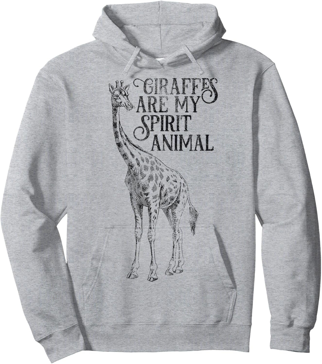 Giraffes are My Spirit Animal for Giraffe Lovers Hoodie - Hoodie | Ash