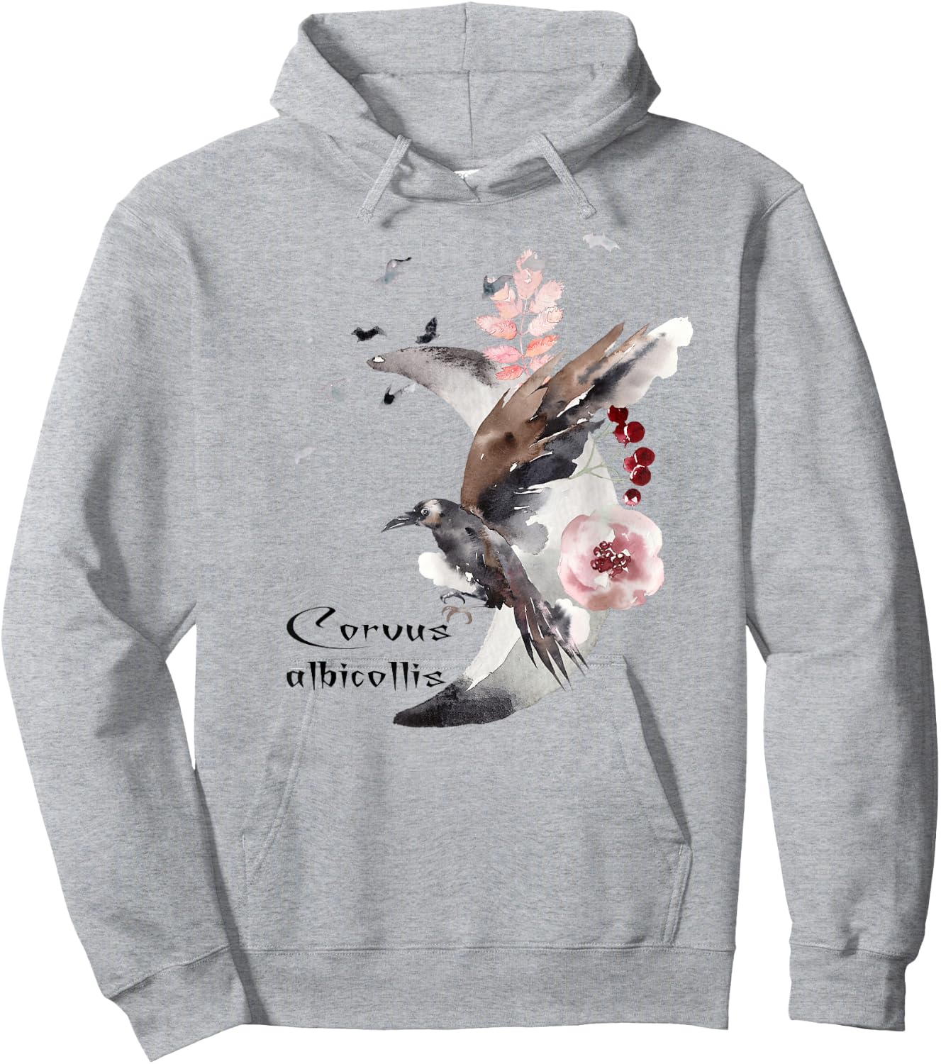 Perfect Raven Crow Bird Gift|Edgar Poe Latin Lovers T Shirt Hoodie - Hoodie | Ash