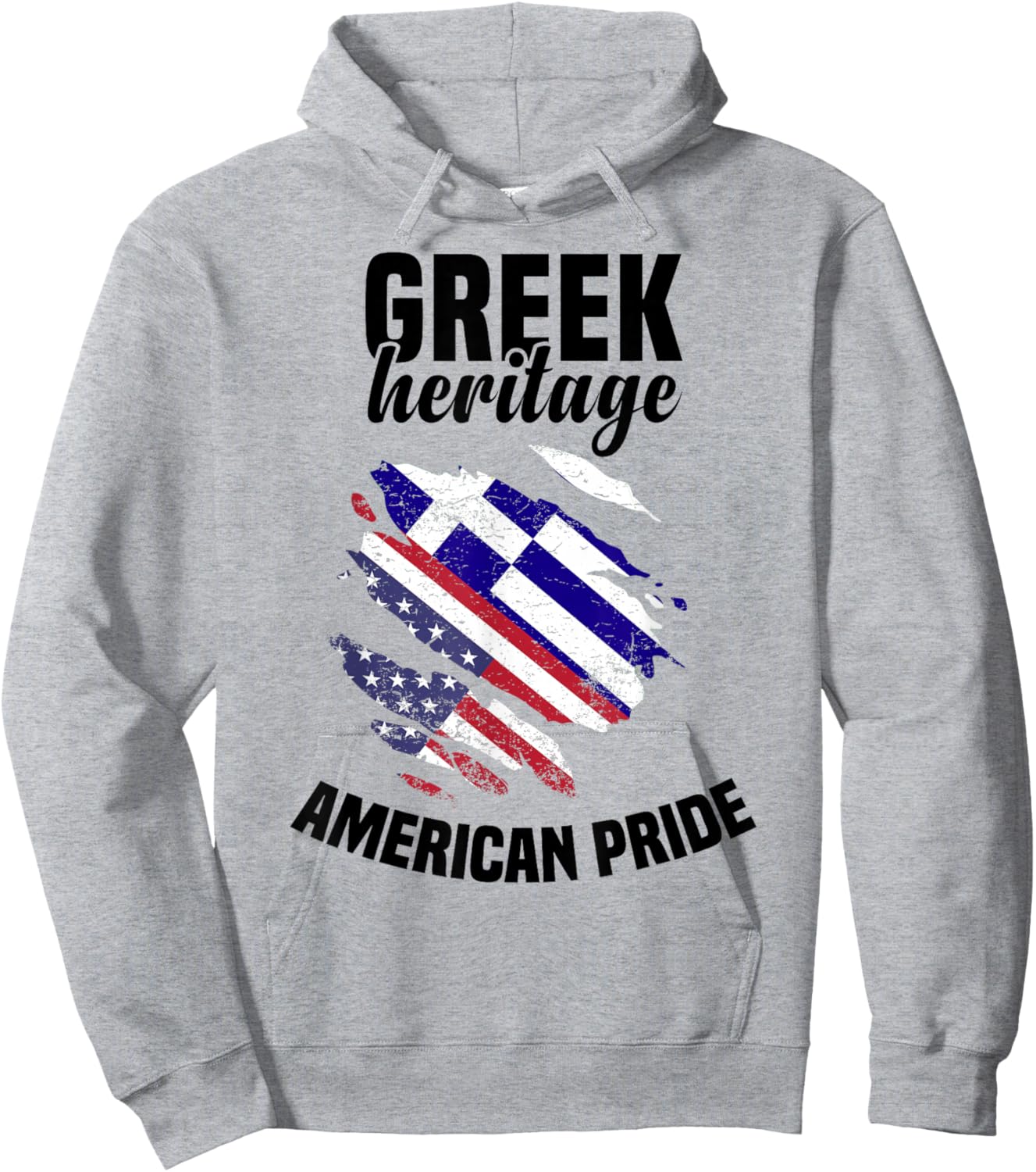 Greece Flag Outfit American Flags US Uniform Greek Hoodie - Hoodie | Ash