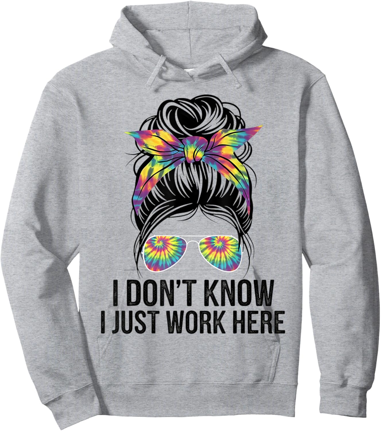 I Don't Know I Just Work Here Funny Sarcasm Quotes Gifts Hoodie - Hoodie | Ash