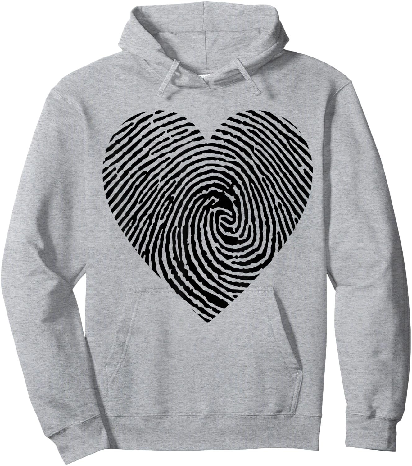 Heart Fingerprint Love Forensic Science Crime Hoodie - Hoodie | Ash