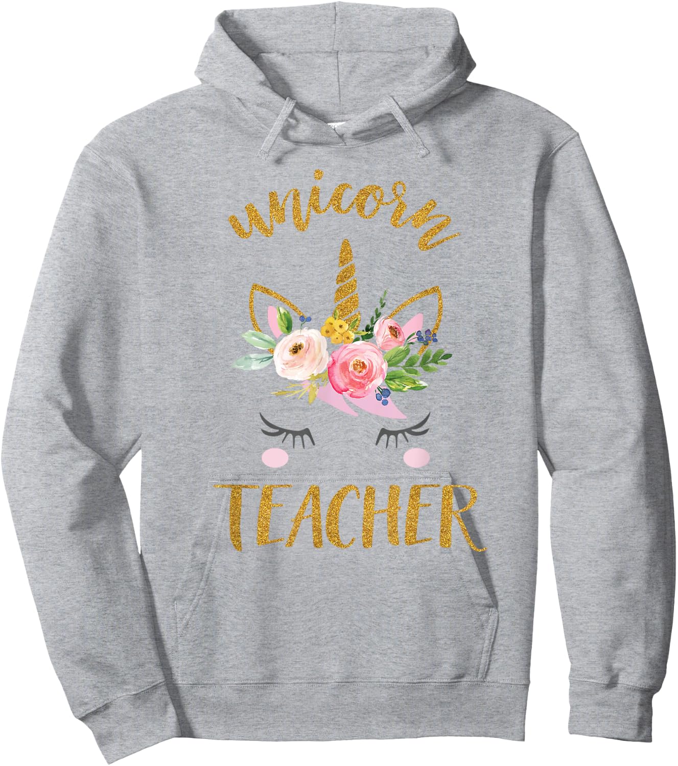 Unicorn Teacher Shirt, Teacher Appreciation Gift Hoodie - Hoodie | Ash