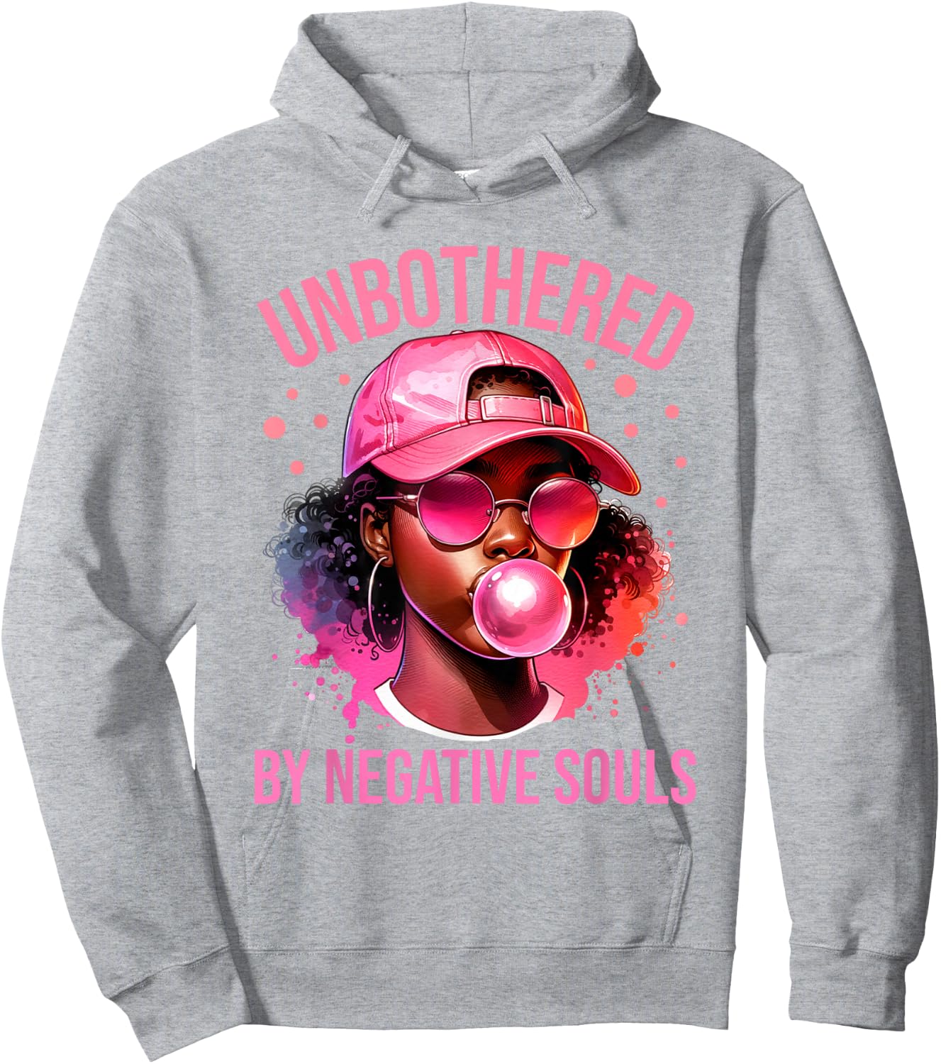 Unbothered Women Black Pride African American Girls Melanin Hoodie - Hoodie | Ash