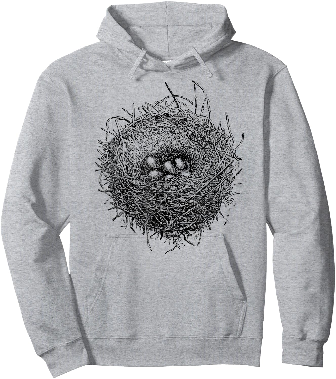 Mintage Birds Nest Fine Jersey Hoodie - Hoodie | Ash