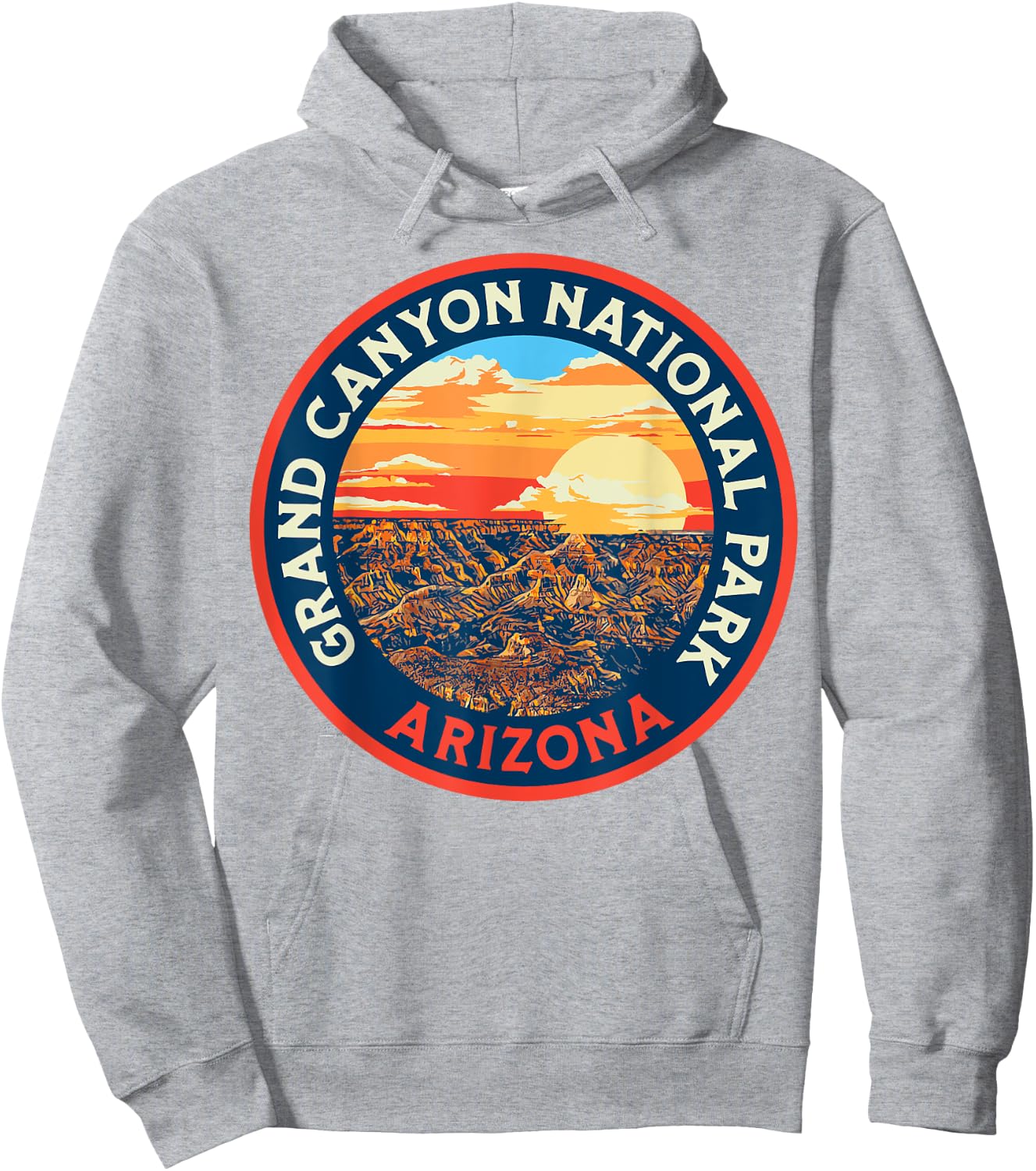 Vintage Grand Canyon National Park Retro 80s Graphic Hoodie - Hoodie | Ash