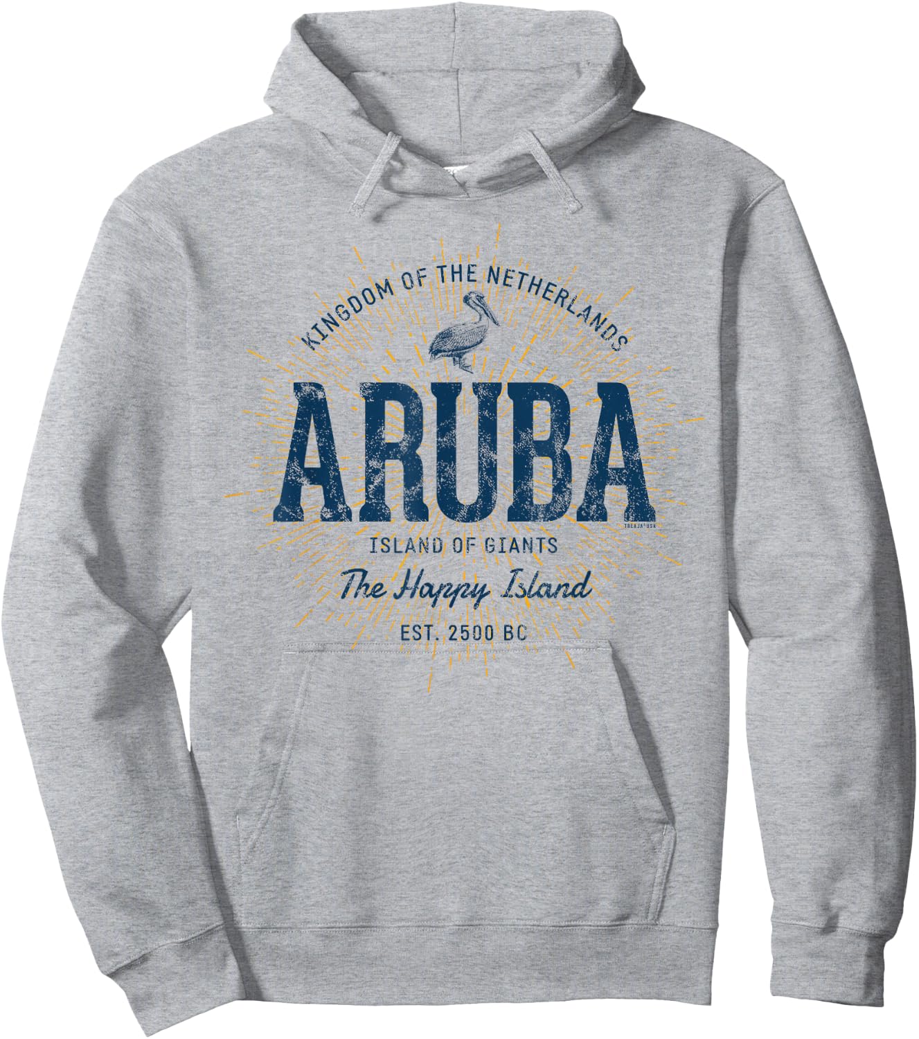 Vintage Aruba Retro Hoodie - Hoodie | Ash