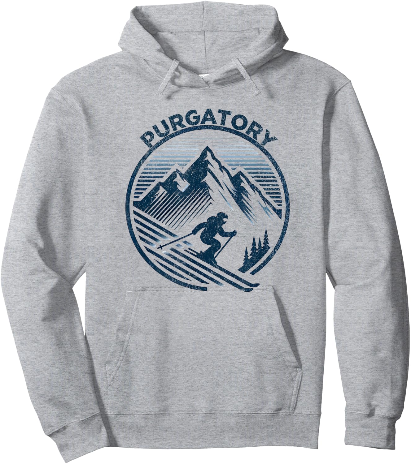 Purgatory Ski Resort Colorado Skiing Hoodie - Hoodie | Ash