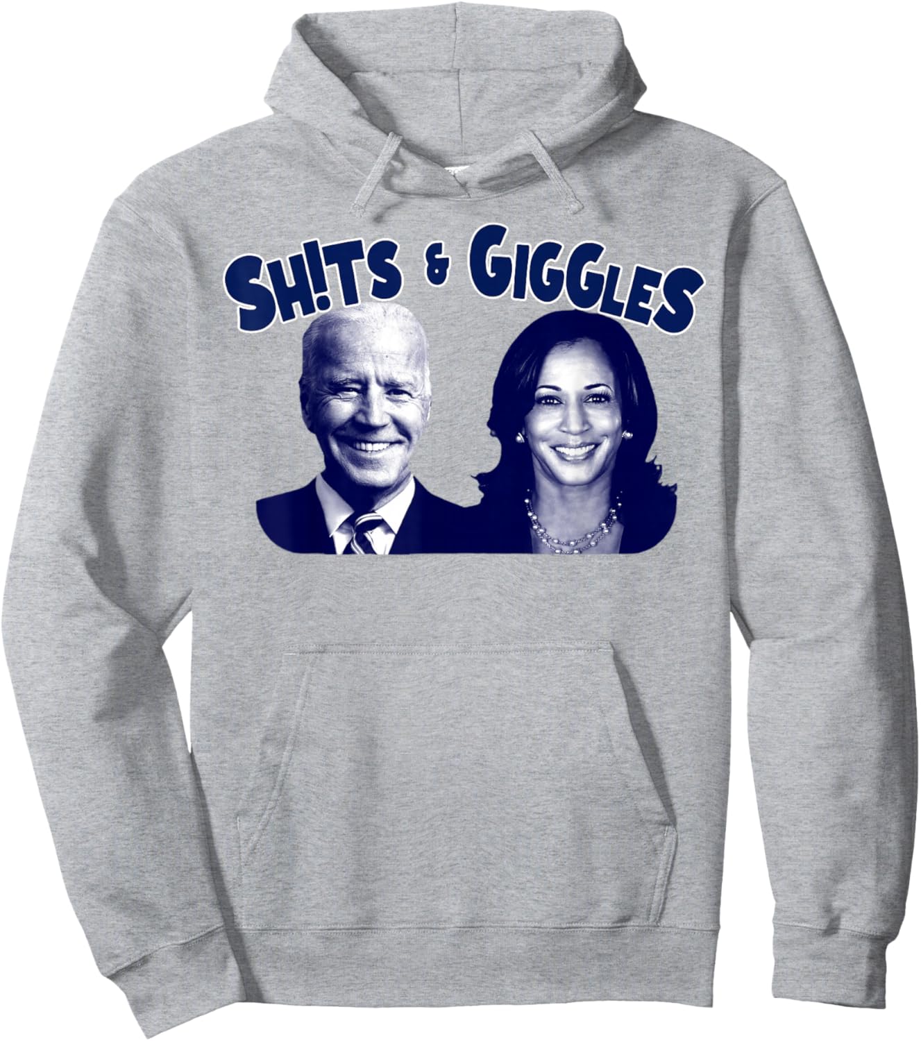 Shits & Giggles Biden Kamala Harris Hoodie - Hoodie | Ash