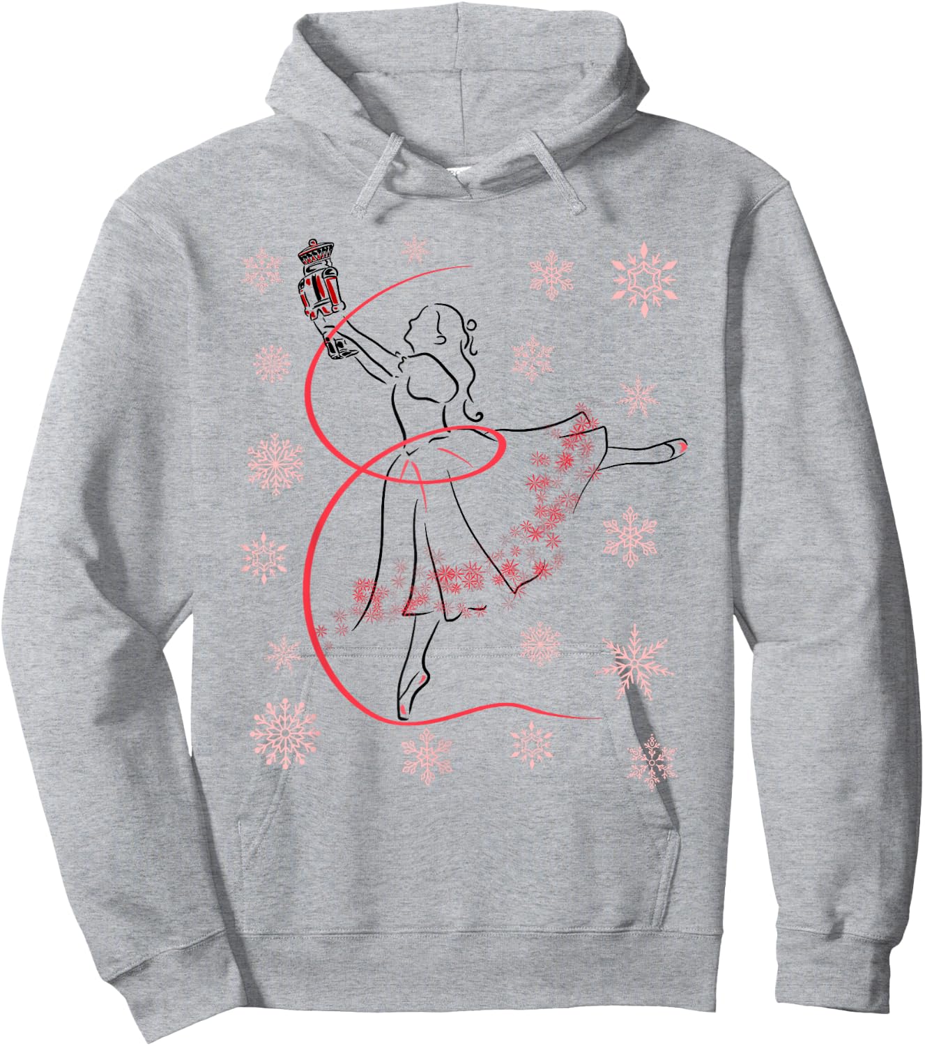 The Nutcracker Ballet and Clara Christmas Holiday Dance Hoodie - Hoodie | Ash