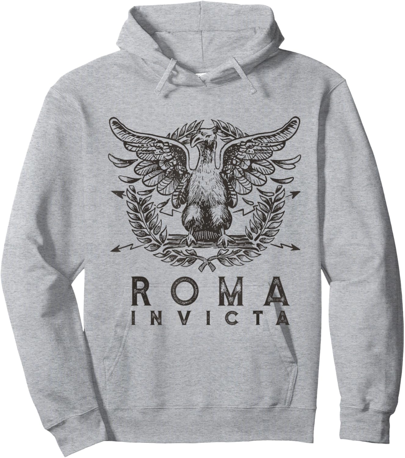 History Of Ancient Rome SPQR Roman Eagle Roma Invicta Hoodie - Hoodie | Ash