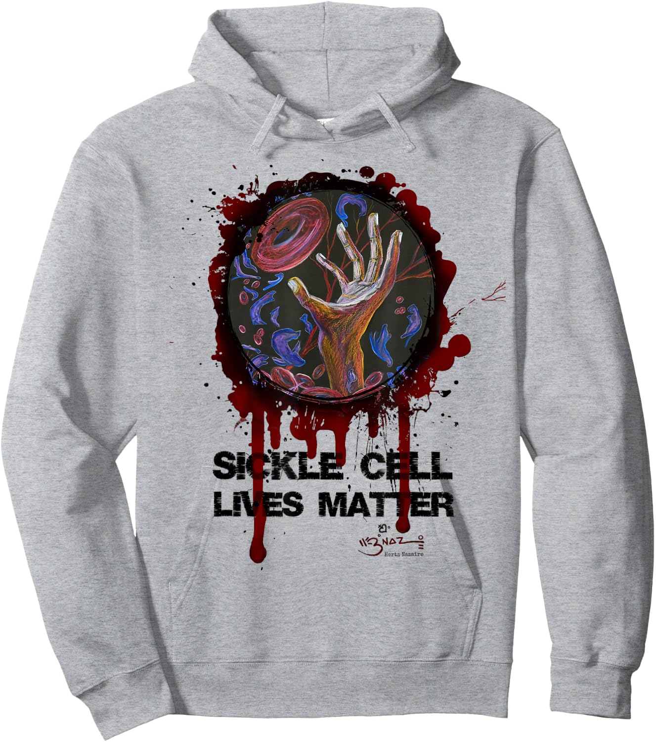 Sickle Cell Lives Matter - Hope Sickle Cell Awareness Art Hoodie - Hoodie | Ash
