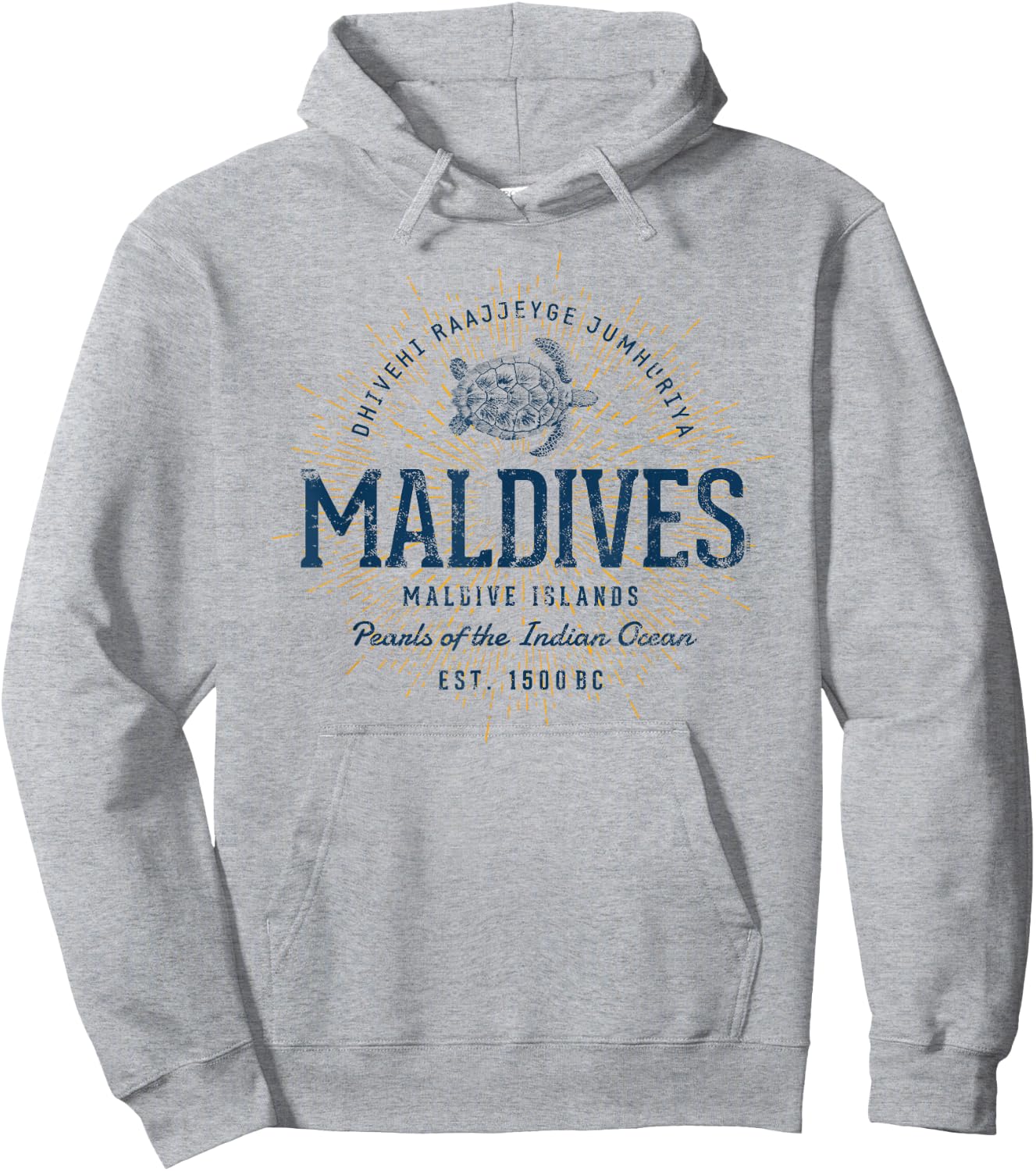 Vintage Maldives Retro Hoodie - Hoodie | Ash