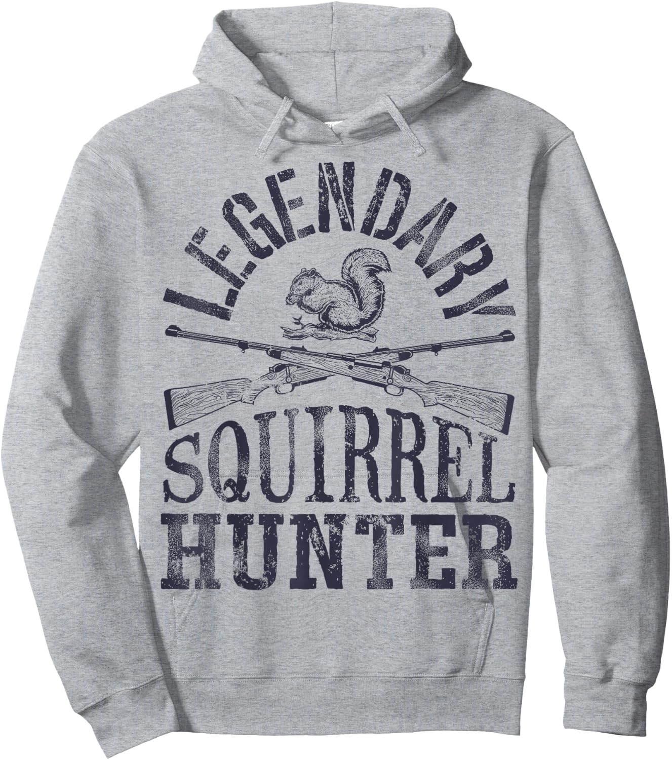 Legendary Squirrel Hunter T shirt Hunting Funny Vintage Gift Hoodie - Hoodie | Ash