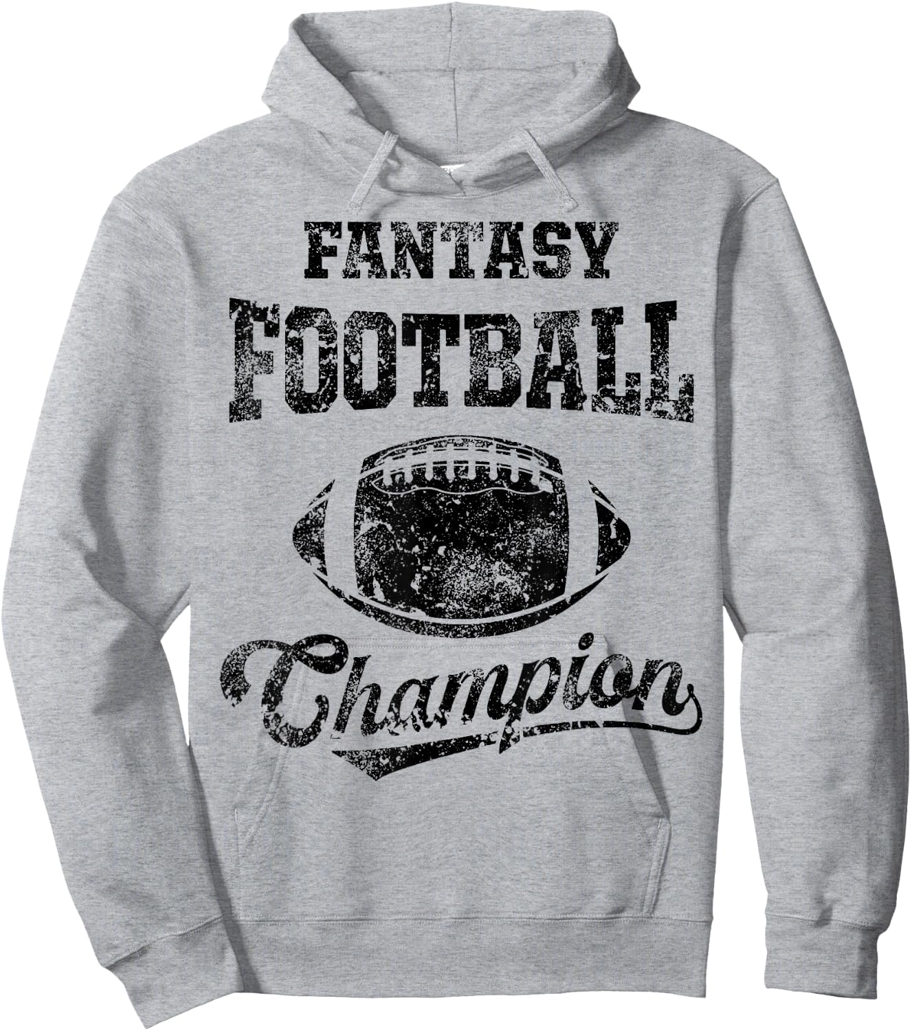 Fantasy Football Champion Funny League Draft Party Champ Hoodie - Hoodie | Ash