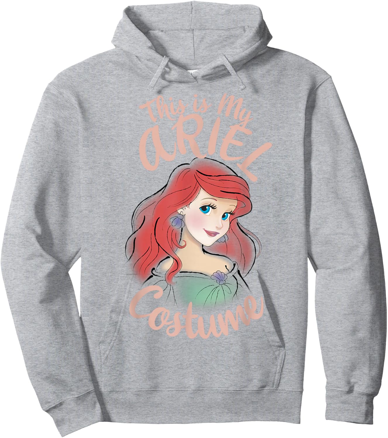 Disney The Little Mermaid Ariel This is My Costume Halloween Hoodie - Hoodie | Ash