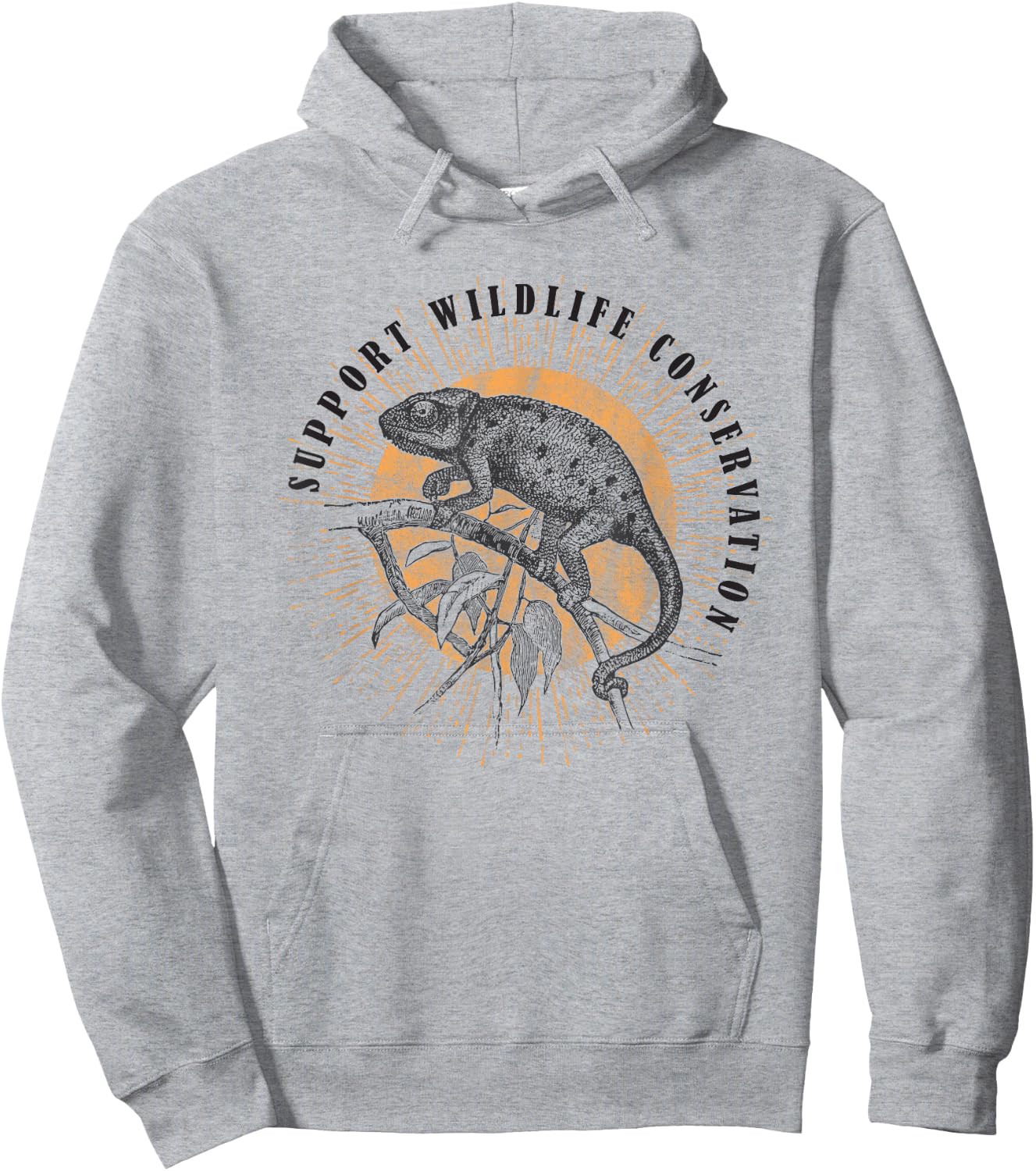 Chameleon Wildlife Conservation Animal Reptile Lover Gift Hoodie - Hoodie | Ash