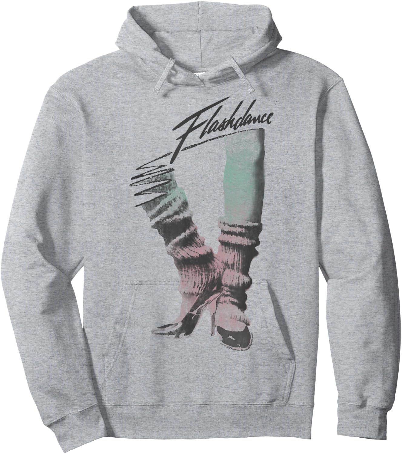 Flashdance Dancing Shoes Title Logo Hoodie - Hoodie | Ash