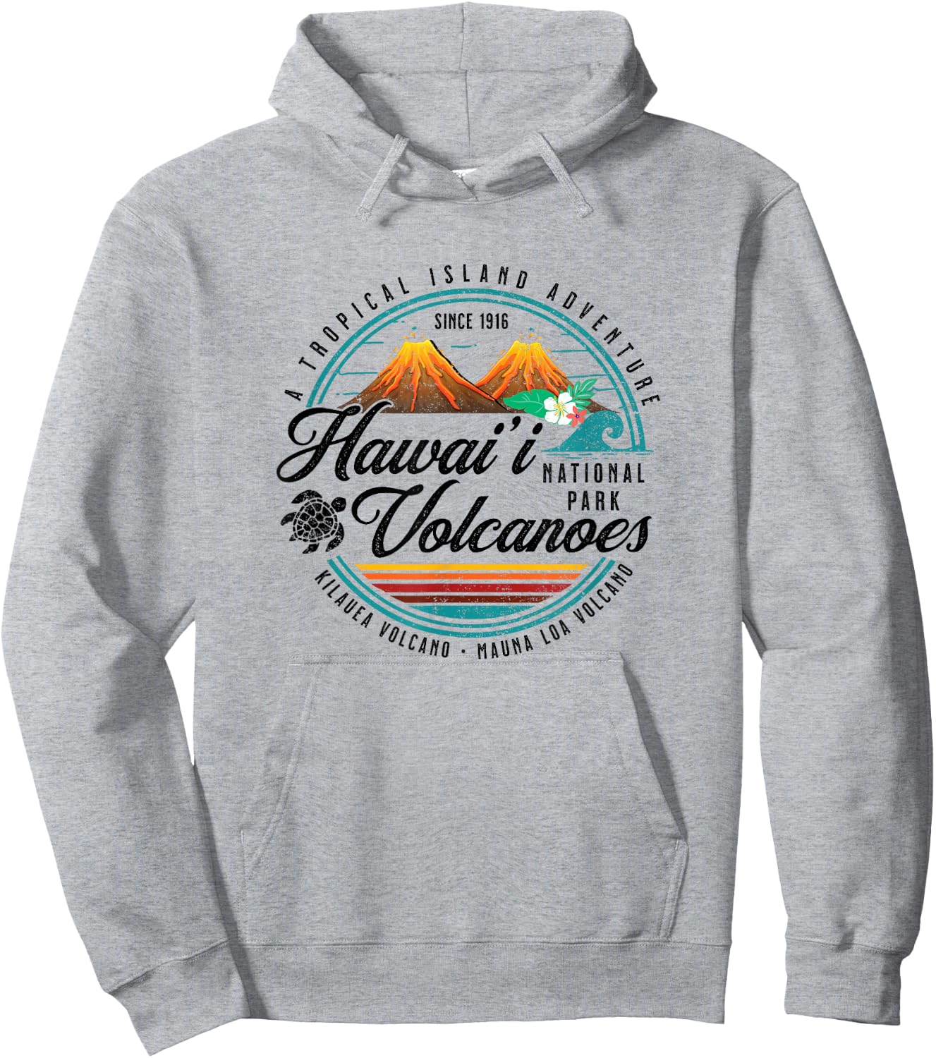 Hawaii Volcanoes National Park Kilauea Mauna Loa Souvenir Hoodie - Hoodie | Ash