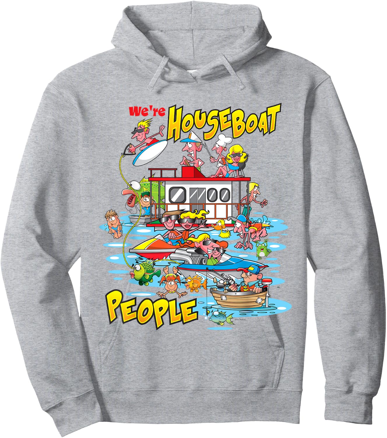 We Are Houseboat People Lake Lovers Fishing And Swimming Hoodie - Hoodie | Ash