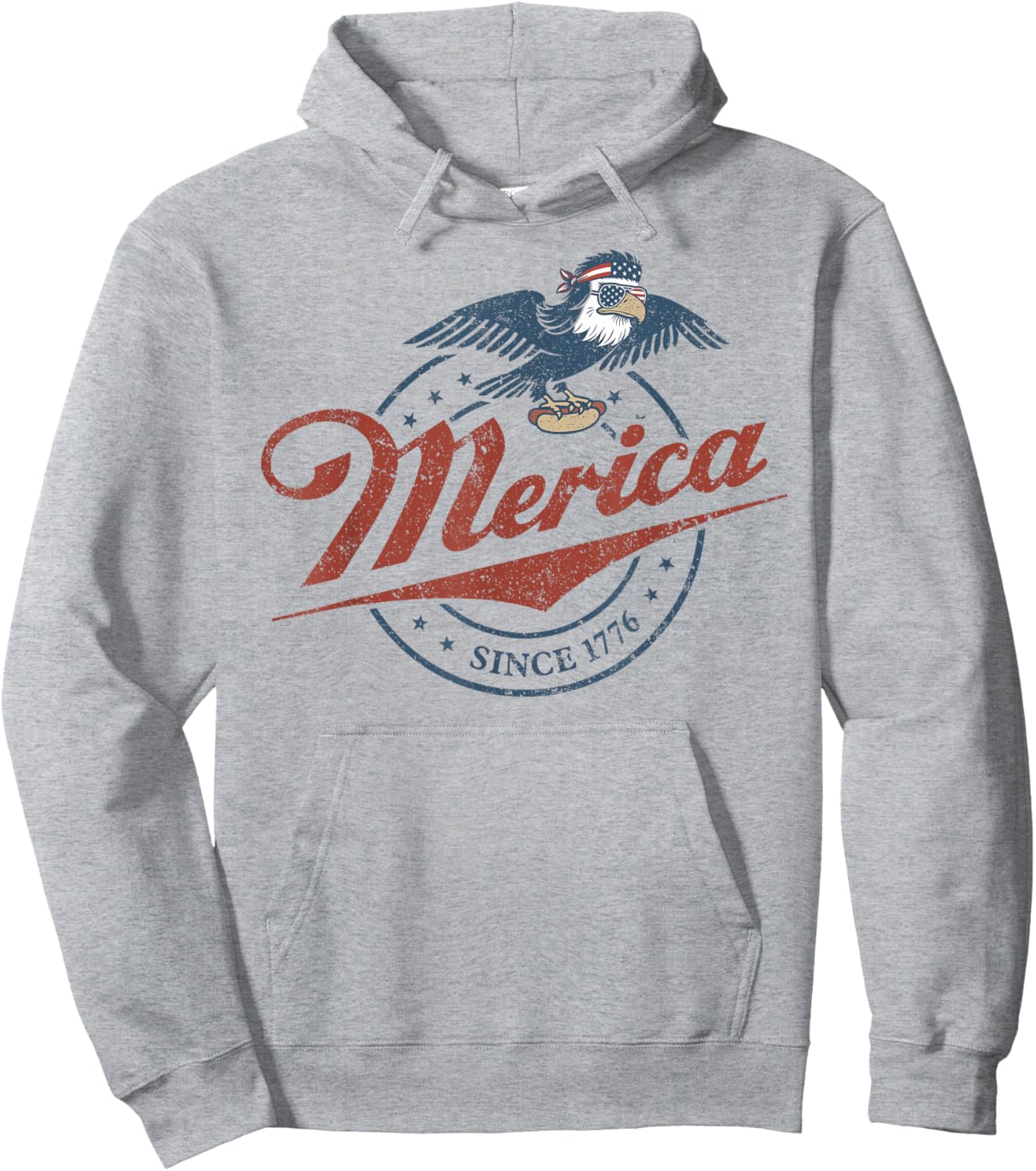 Merica Since 1776 Vintage Hoodie - Hoodie | Ash