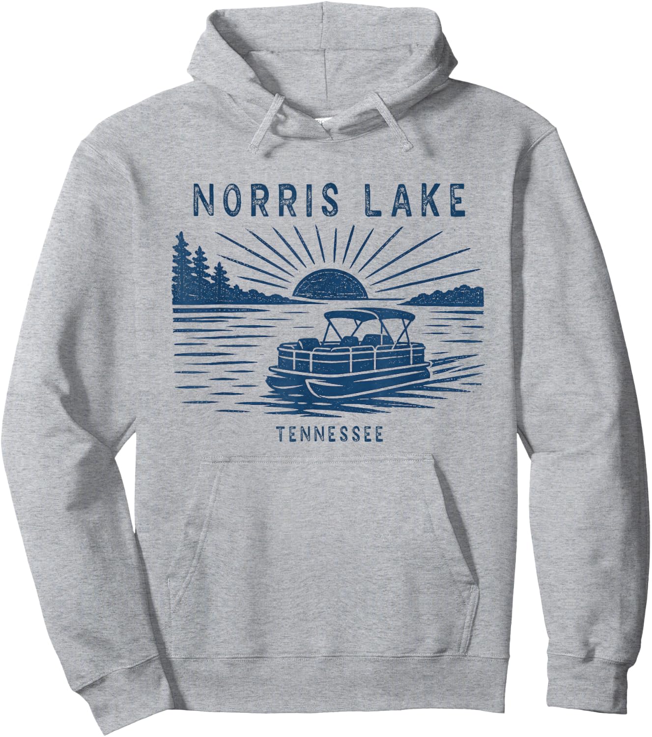 Vintage Norris Lake Tennessee Outdoors Vacation Hoodie - Hoodie | Ash