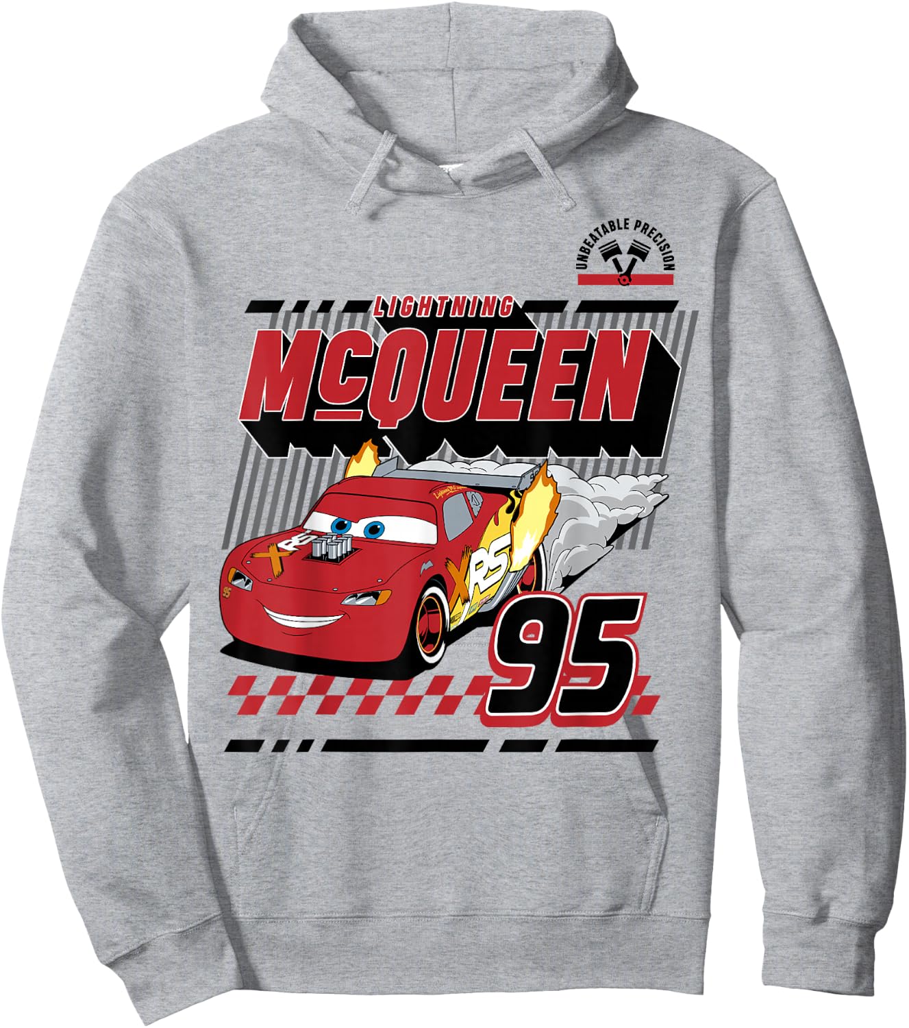 Disney Pixar Cars Lightning McQueen Retro 95 Poster Hoodie - Hoodie | Ash
